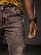 CD860 Herren Jeans – Straight Fit in Blaugrün und Braun