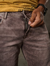 CD860 Herren Jeans – Straight Fit in Blaugrün und Braun