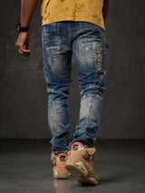 CD293 jeansy w stylu motocyklowym