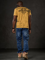 CD798 Jeans de hombre con detalles de cuero