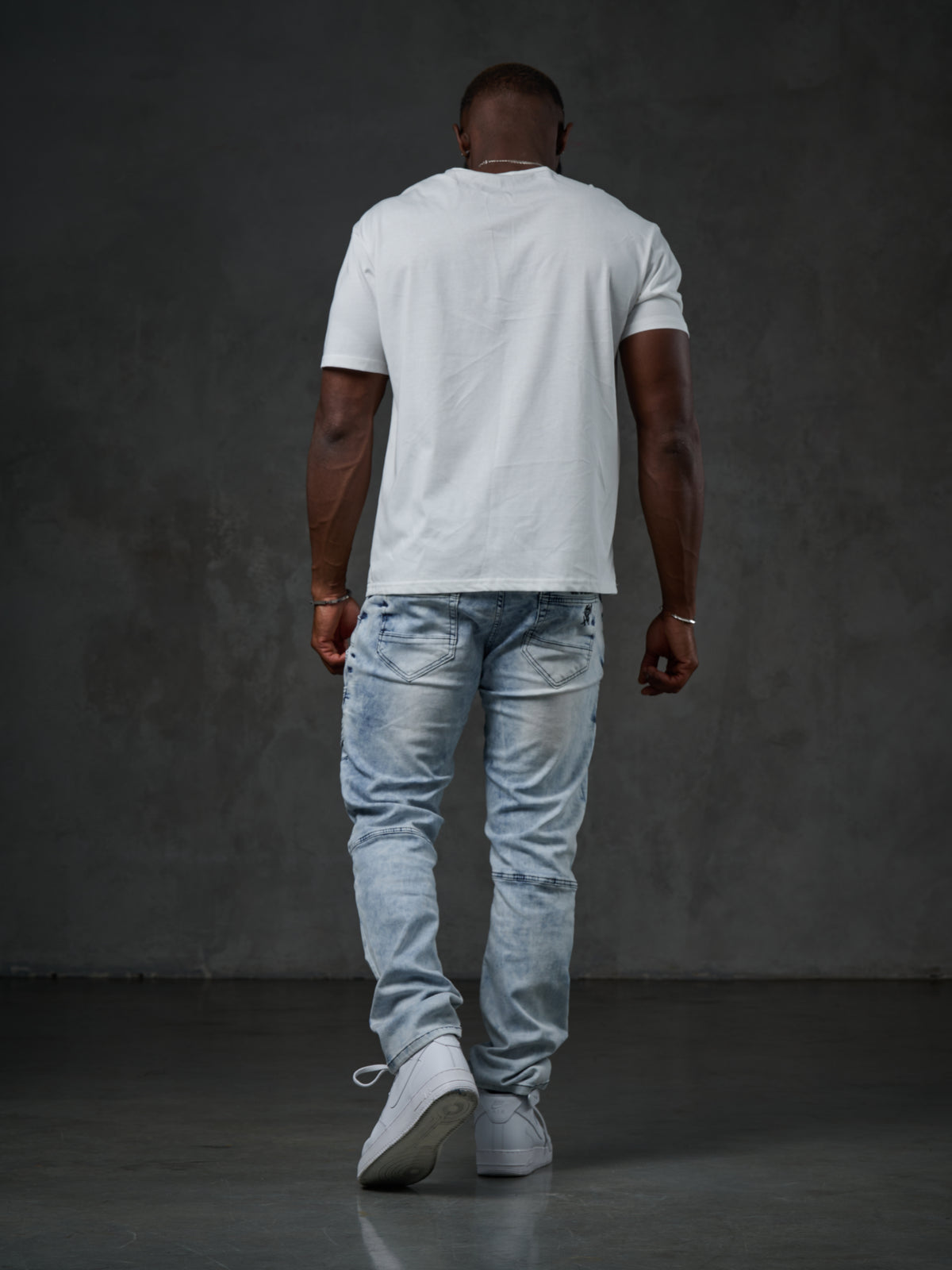 CD598 Herren bequeme Jeans mit coolen Ziernahtelementen