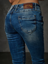 WD168 Comfortabele Dames Jeans met leuke Figuurnaden