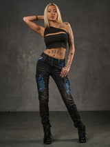WD521 Jeans Cargo para Mujer