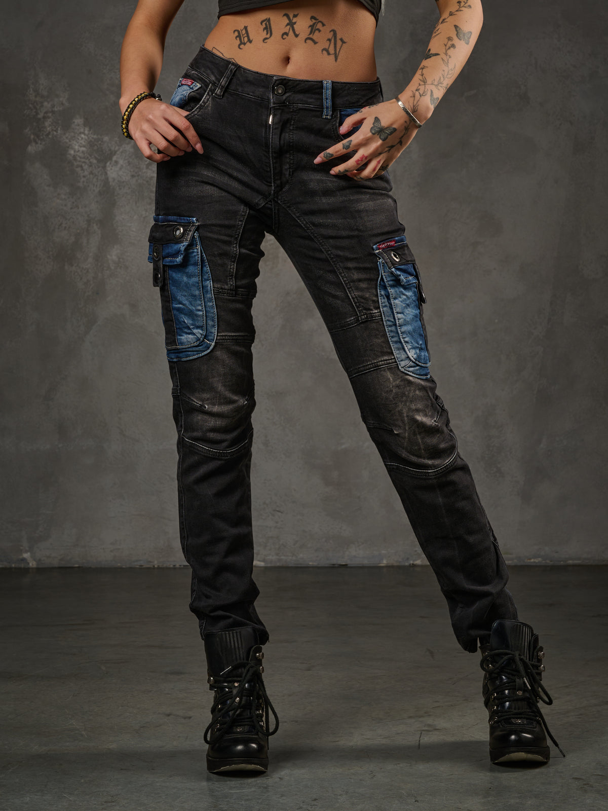 WD521 Jeans Cargo para Mujer