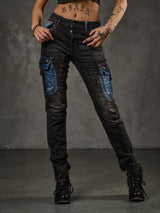 WD521 Jeans Cargo para Mujer