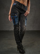 WD521 Jeans Cargo para Mujer