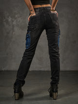 WD521 Jeans Cargo para Mujer