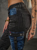 WD521 Jeans Cargo para Mujer