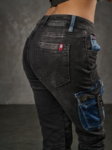 WD521 Jeans Cargo para Mujer
