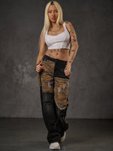 WD527 Damen Jeans Wide Fit im Punk Look