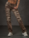 WD529 Jeans femme fantaisie avec déchirures