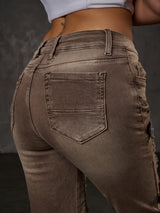 WD529 Jeans femme fantaisie avec déchirures
