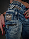 WD345 Slim-Fit Dames Jeans met Triple Waistband