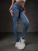 WD344 jeansy damskie slim fit