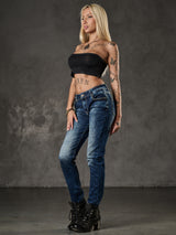 WD460 women Slim-Fit jeans with subtle wash and cool rivets