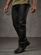CD295 Herren bequeme Jeans im glänzenden Matt-Look in Straight Fit