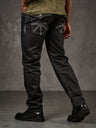 CD295 Herren bequeme Jeans im glänzenden Matt-Look in Straight Fit