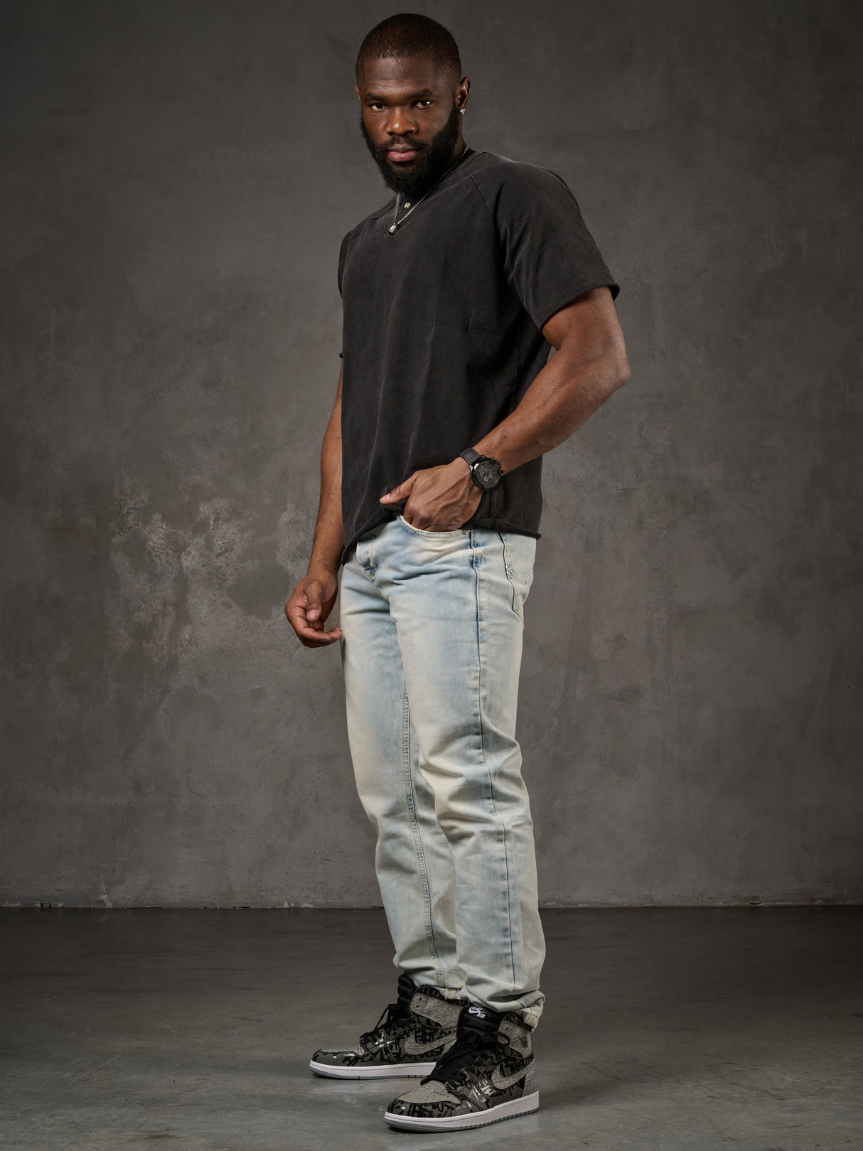 CD319X Herren bequeme Jeans in Straight Fit