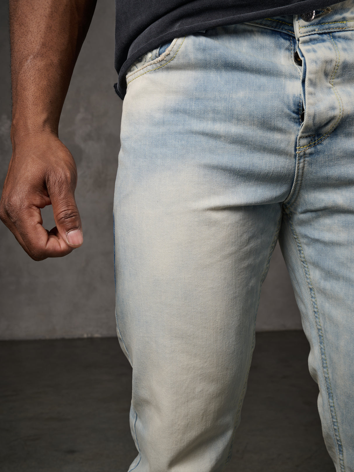 CD319X Herren bequeme Jeans in Straight Fit