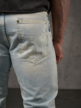 CD319X Herren bequeme Jeans in Straight Fit