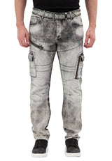 CD679 bequeme Jeans in trendiger Used-Optik