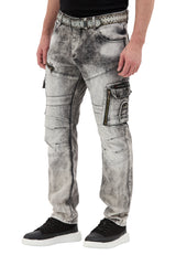 CD679 bequeme Jeans in trendiger Used-Optik