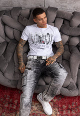 CD679 bequeme Jeans in trendiger Used-Optik