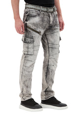 CD679 bequeme Jeans in trendiger Used-Optik