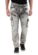 CD679 bequeme Jeans in trendiger Used-Optik