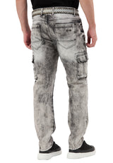 CD679 bequeme Jeans in trendiger Used-Optik