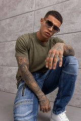 CD844 Straight Fit Jeans mit Reißverschluss