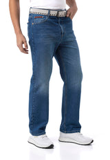 CD903 Baggy Fit Jeans mit Zipper