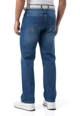 CD903 Baggy Fit Jeans mit Zipper