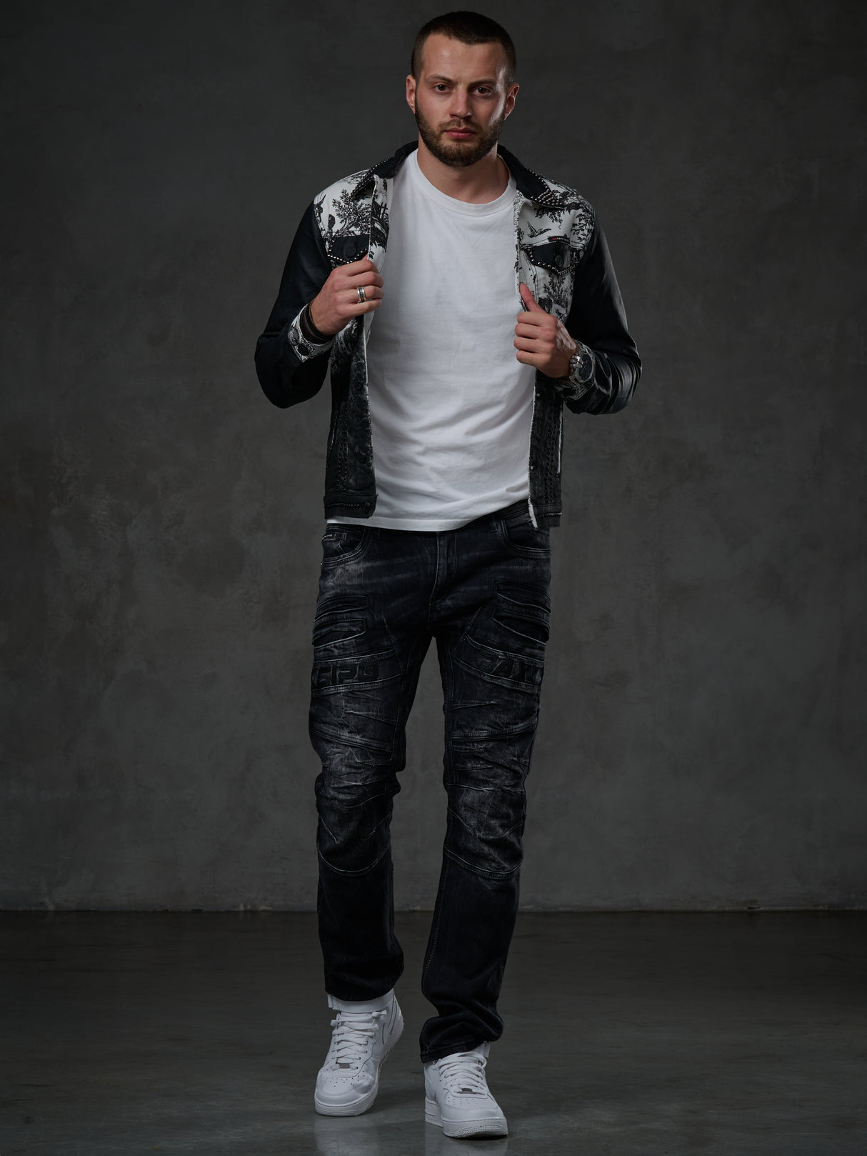 CJ252 Veste noire pour homme