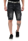 CK189 Herren Capri Shorts mit lässigem Rippenmuster