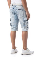 CK295 Uomini Jeans shorts con tasche cargo