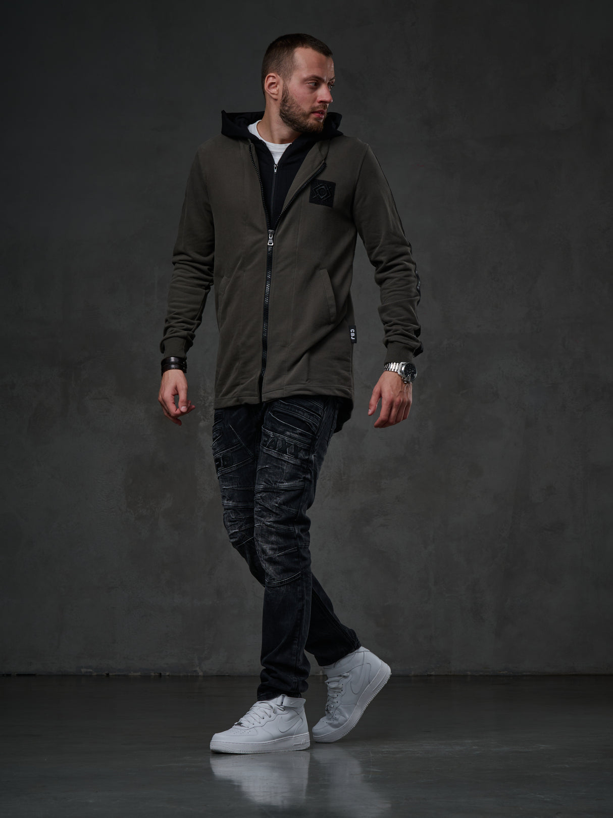 CL305 Herren SweatjackemMit Layeroptik