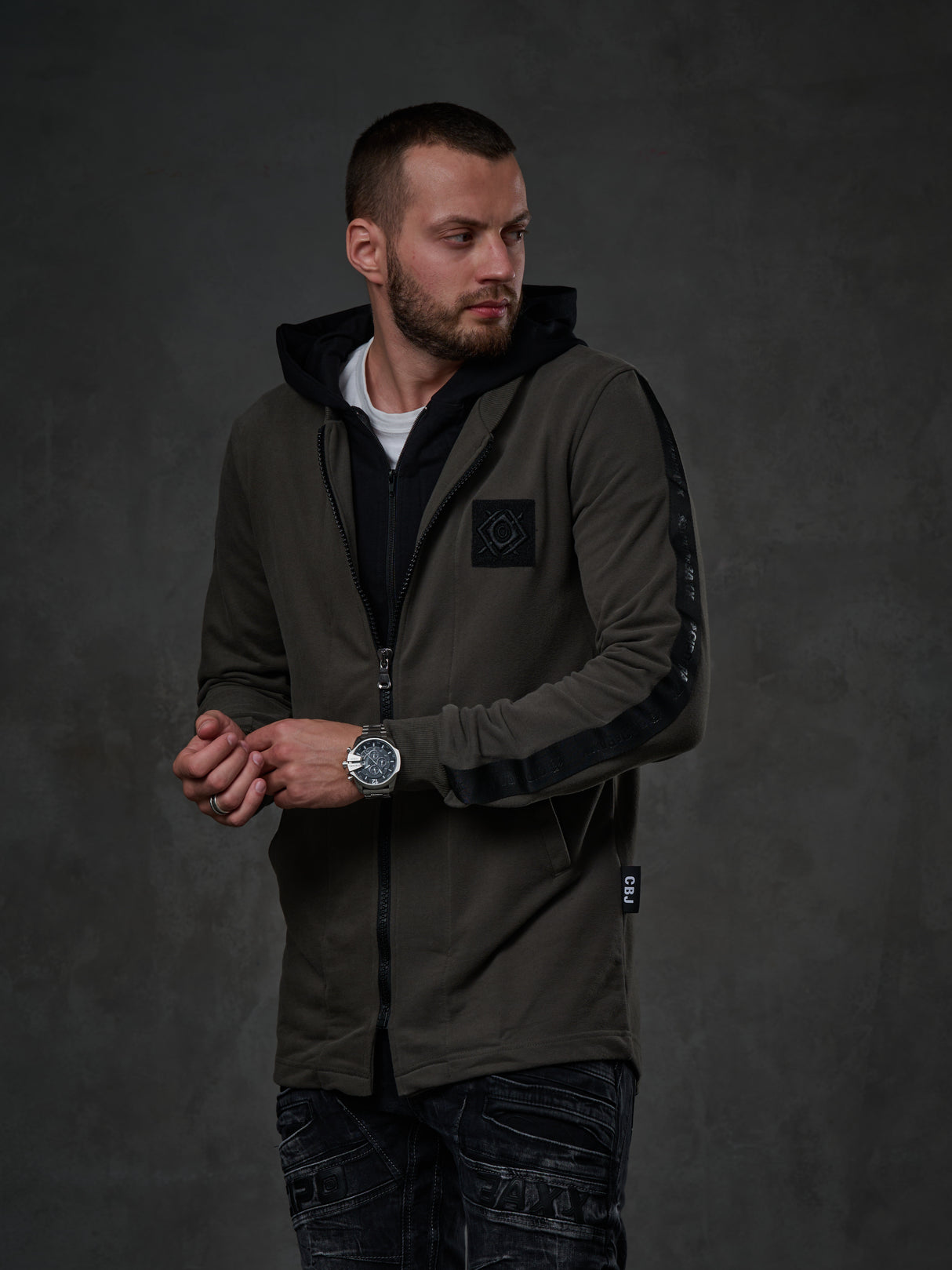 CL305 Herren SweatjackemMit Layeroptik