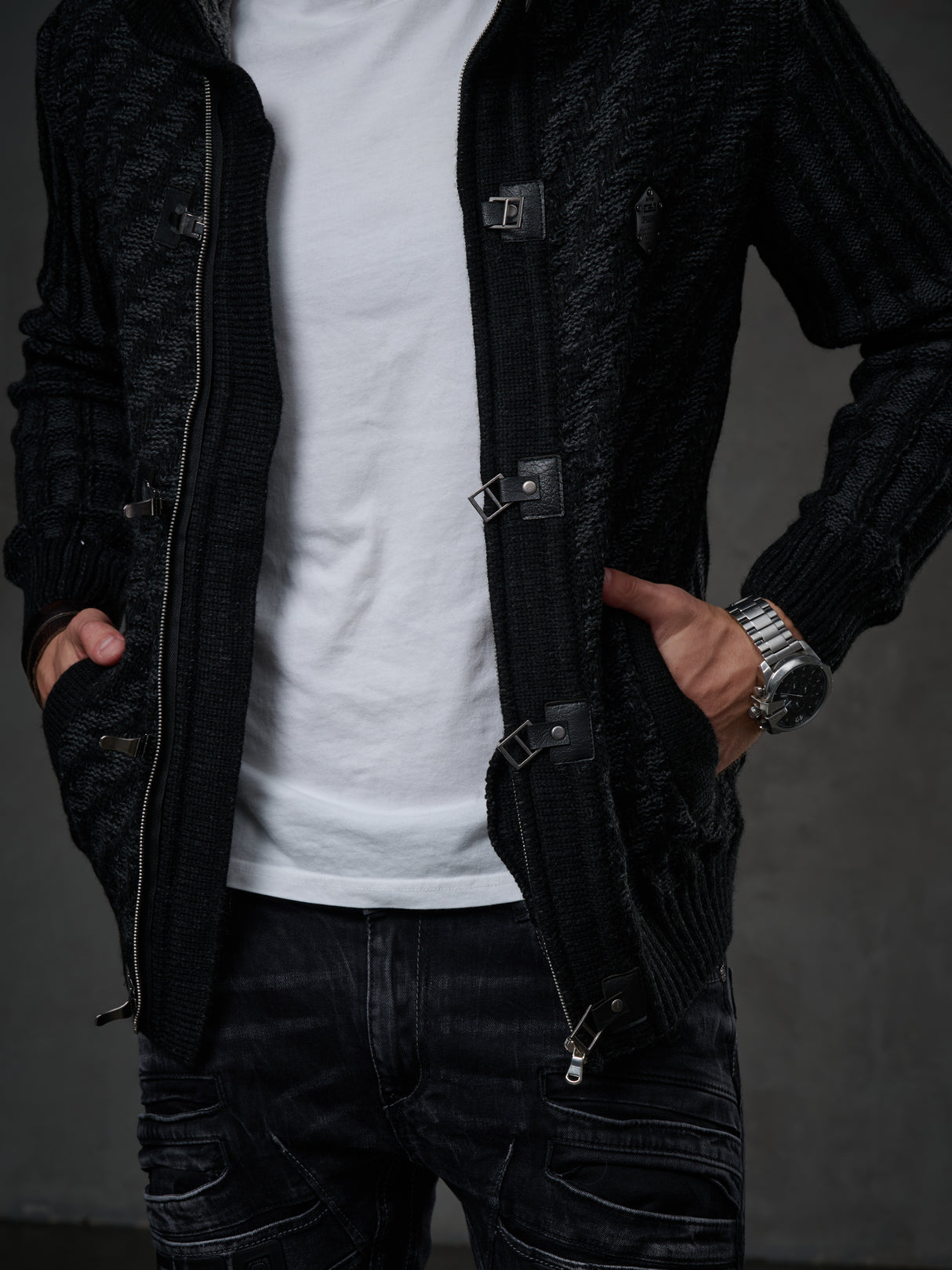 CP213 sweter męski rozpinany 