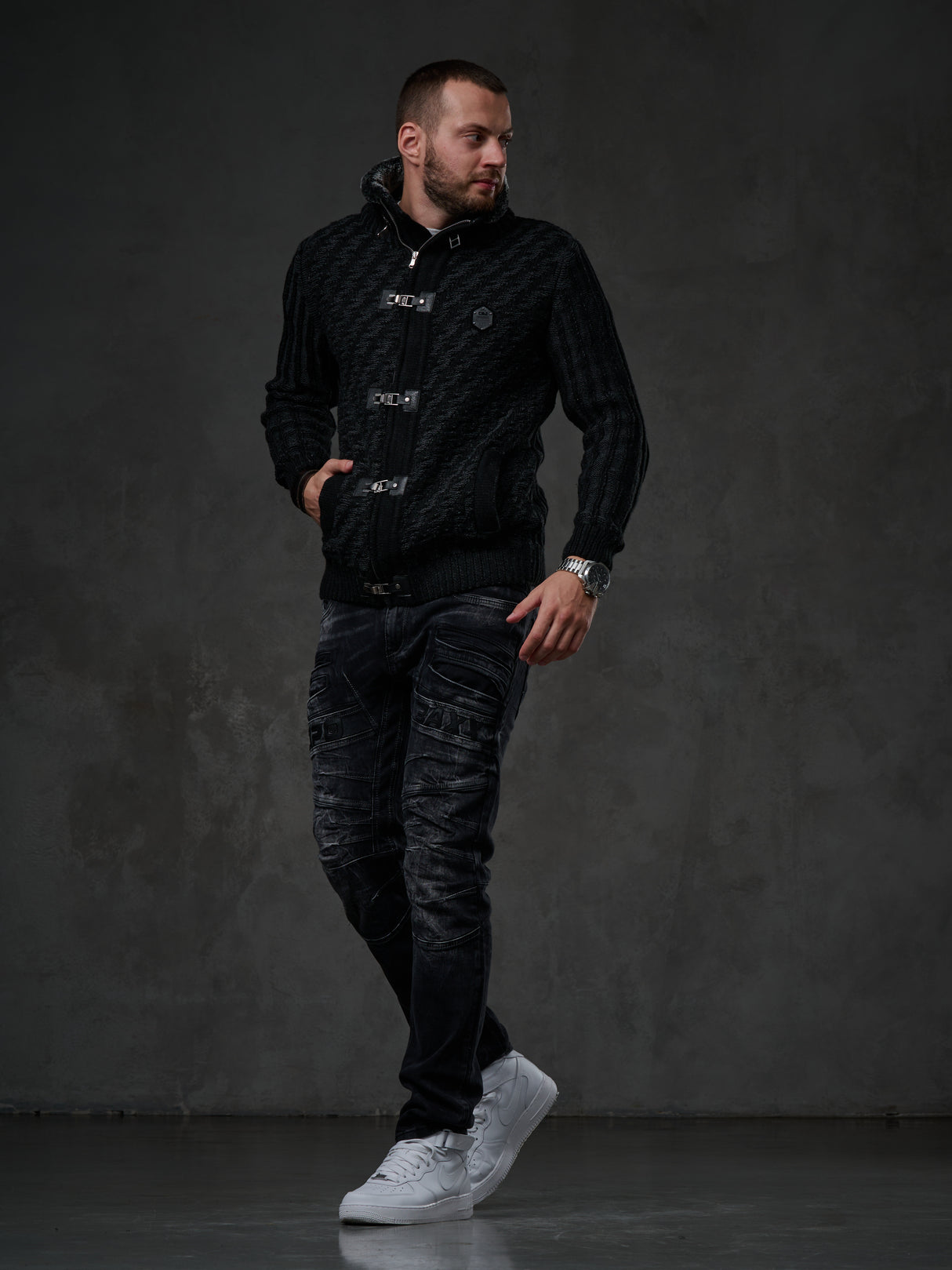 CP213 sweter męski rozpinany 