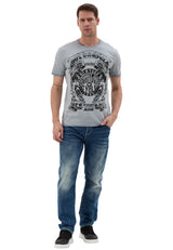 CT838 Camiseta de Hombre – Estampado Motorcycle