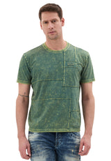 CT853 – Cipo & Baxx Herren T‑Shirt – Relax Fit Patch‑Design