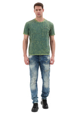 CT853 – Cipo & Baxx Herren T‑Shirt – Relax Fit Patch‑Design