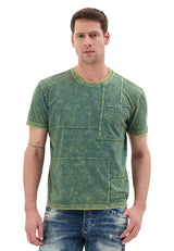 CT853 – Cipo & Baxx Herren T‑Shirt – Relax Fit Patch‑Design