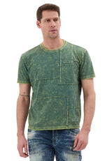 CT853 – Cipo & Baxx Herren T‑Shirt – Relax Fit Patch‑Design