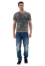 CT853 – Cipo & Baxx Herren T‑Shirt – Relax Fit Patch‑Design