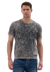 CT853 – Cipo & Baxx Herren T‑Shirt – Relax Fit Patch‑Design