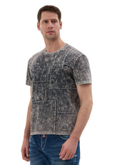 CT853 – Cipo & Baxx Herren T‑Shirt – Relax Fit Patch‑Design