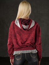 WL207 Damen Kapuzensweatshirt im sportlichen College-Look