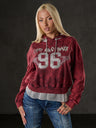 WL207 Damen Kapuzensweatshirt im sportlichen College-Look